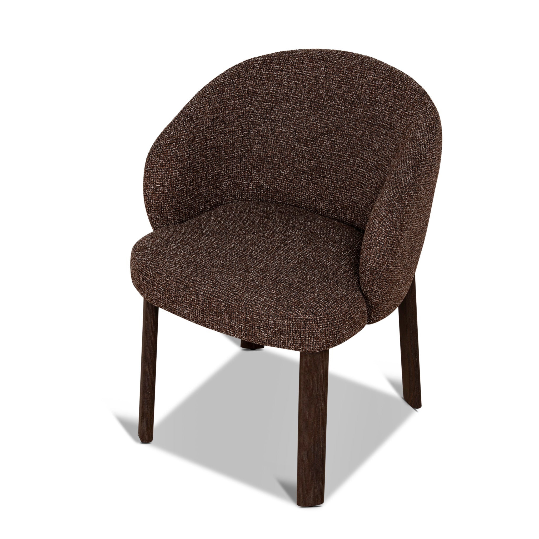 Set of 2 - Elverum Walnut Dining Chair - Verona Cinnamon Weave Dining Chair Cino-Core