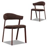 Set of 2 - Jonstel Red Dining Chair - Moss Brown Dining Chair Cino-Core