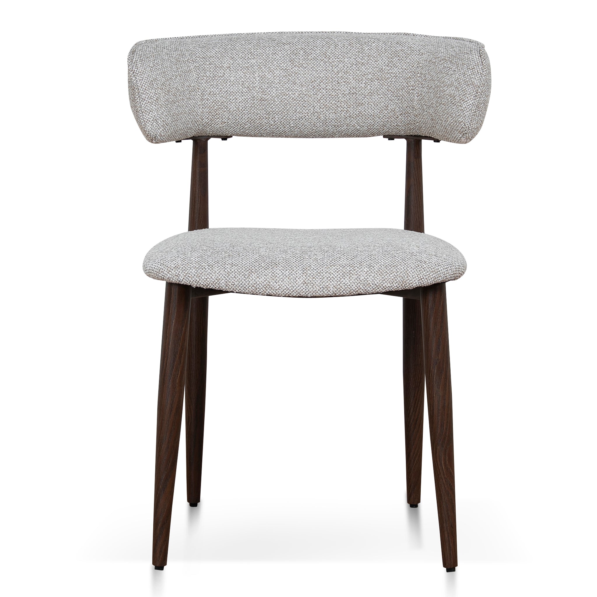 Set of 2 - Dirvyn Walnut Dining Chair - Clay Beige Dining Chair Cino-Core