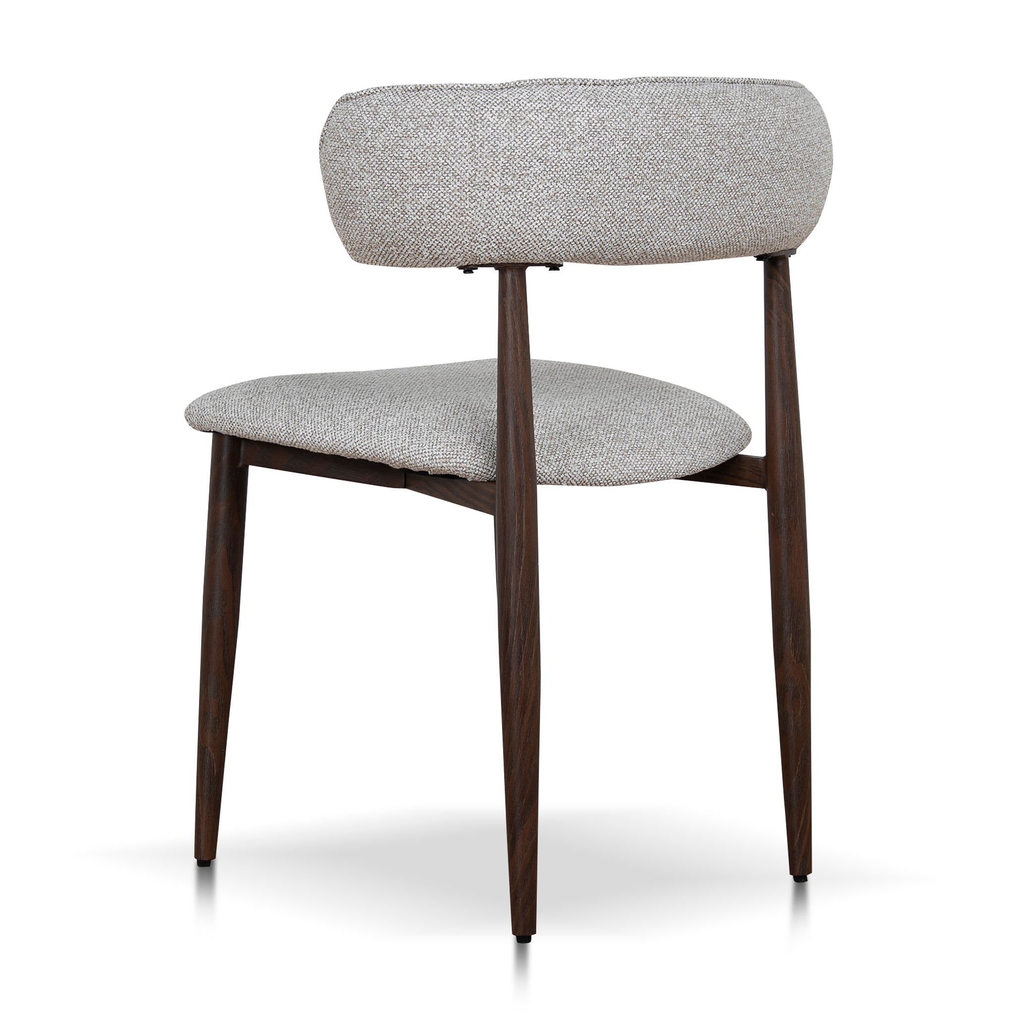 Set of 2 - Dirvyn Walnut Dining Chair - Clay Beige Dining Chair Cino-Core