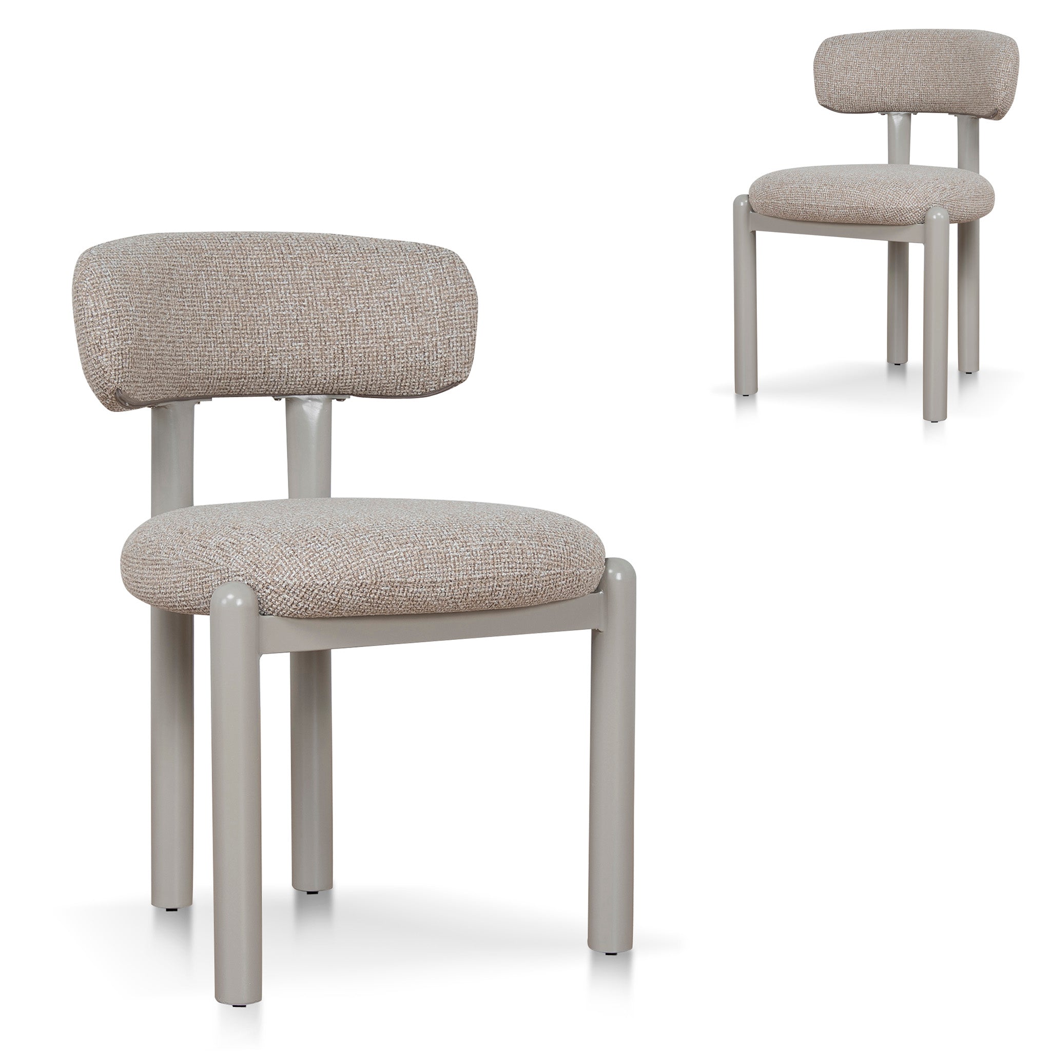 Set of 2 - Thalora Cream Dining Chair - Verona Sand Weave Dining Chair Cino-Core