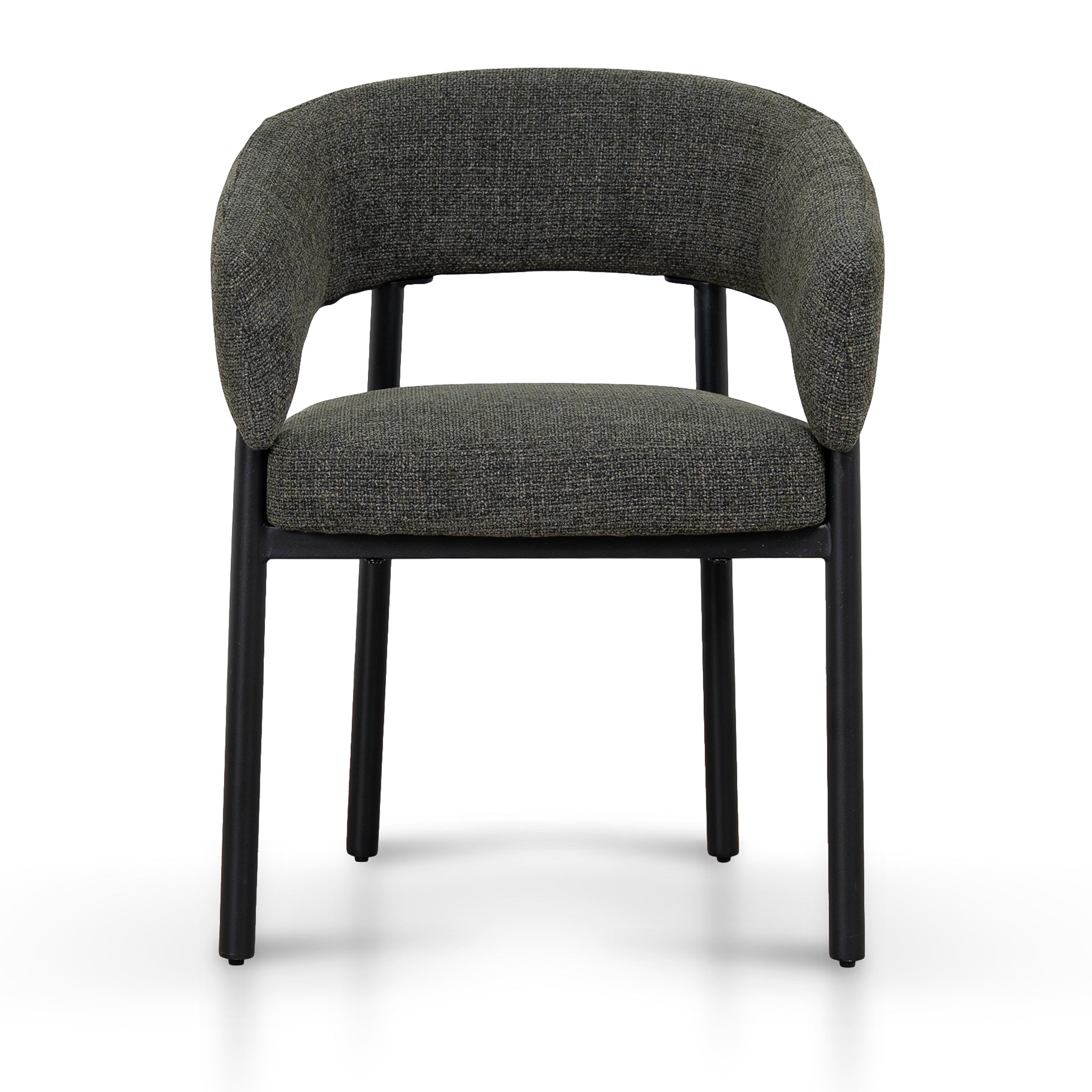 Set of 2 - Calyxo Black Dining Chair - Kaitoke Green Dining Chair Cino-Core