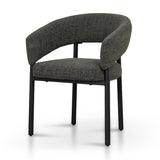 Set of 2 - Calyxo Black Dining Chair - Kaitoke Green Dining Chair Cino-Core