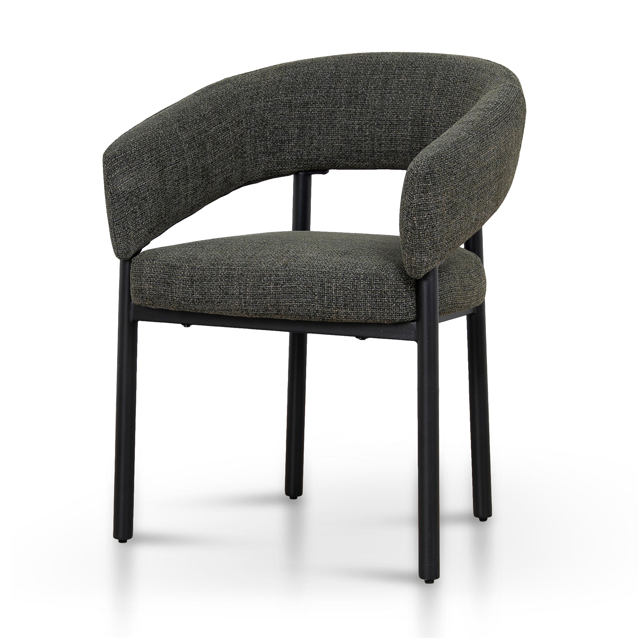 Set of 2 - Calyxo Black Dining Chair - Kaitoke Green Dining Chair Cino-Core