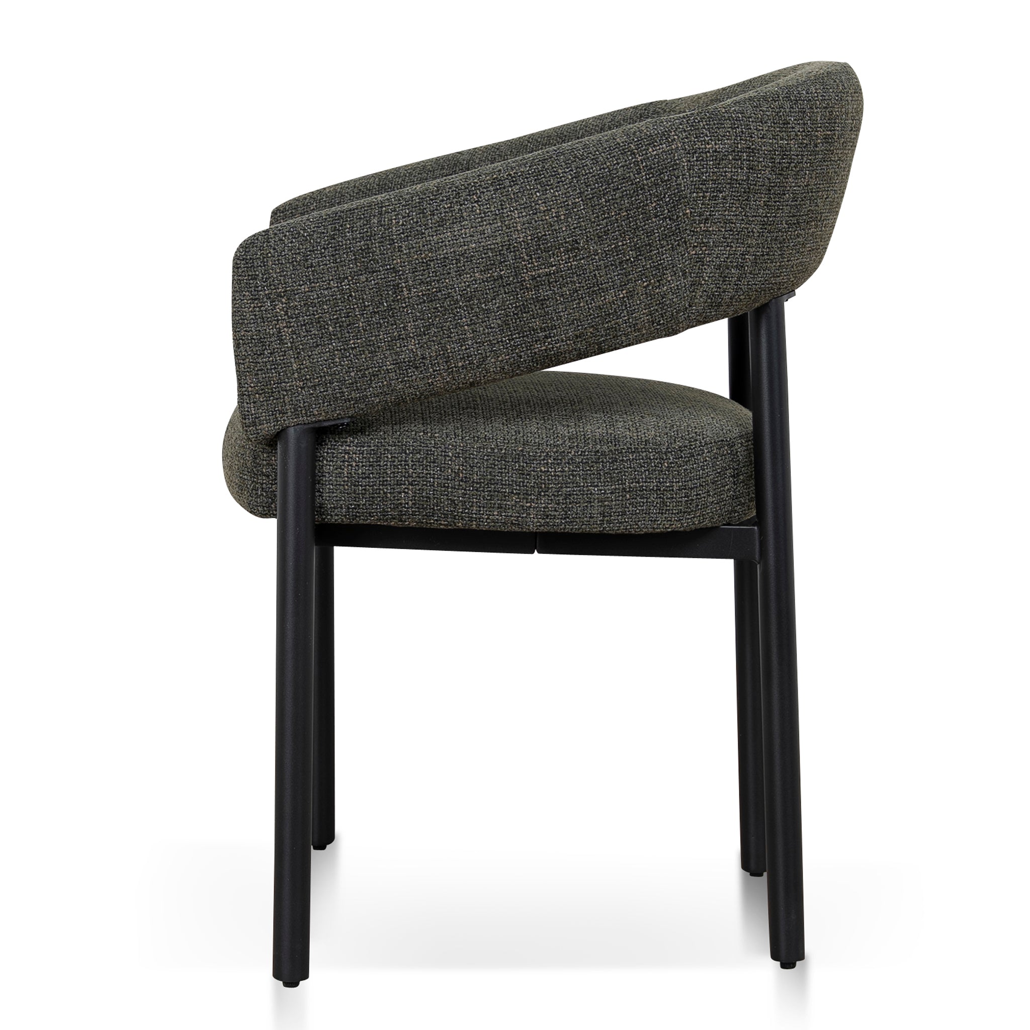 Set of 2 - Calyxo Black Dining Chair - Kaitoke Green Dining Chair Cino-Core