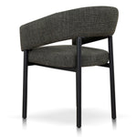 Set of 2 - Calyxo Black Dining Chair - Kaitoke Green Dining Chair Cino-Core