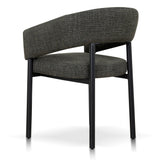 Set of 2 - Calyxo Black Dining Chair - Kaitoke Green Dining Chair Cino-Core