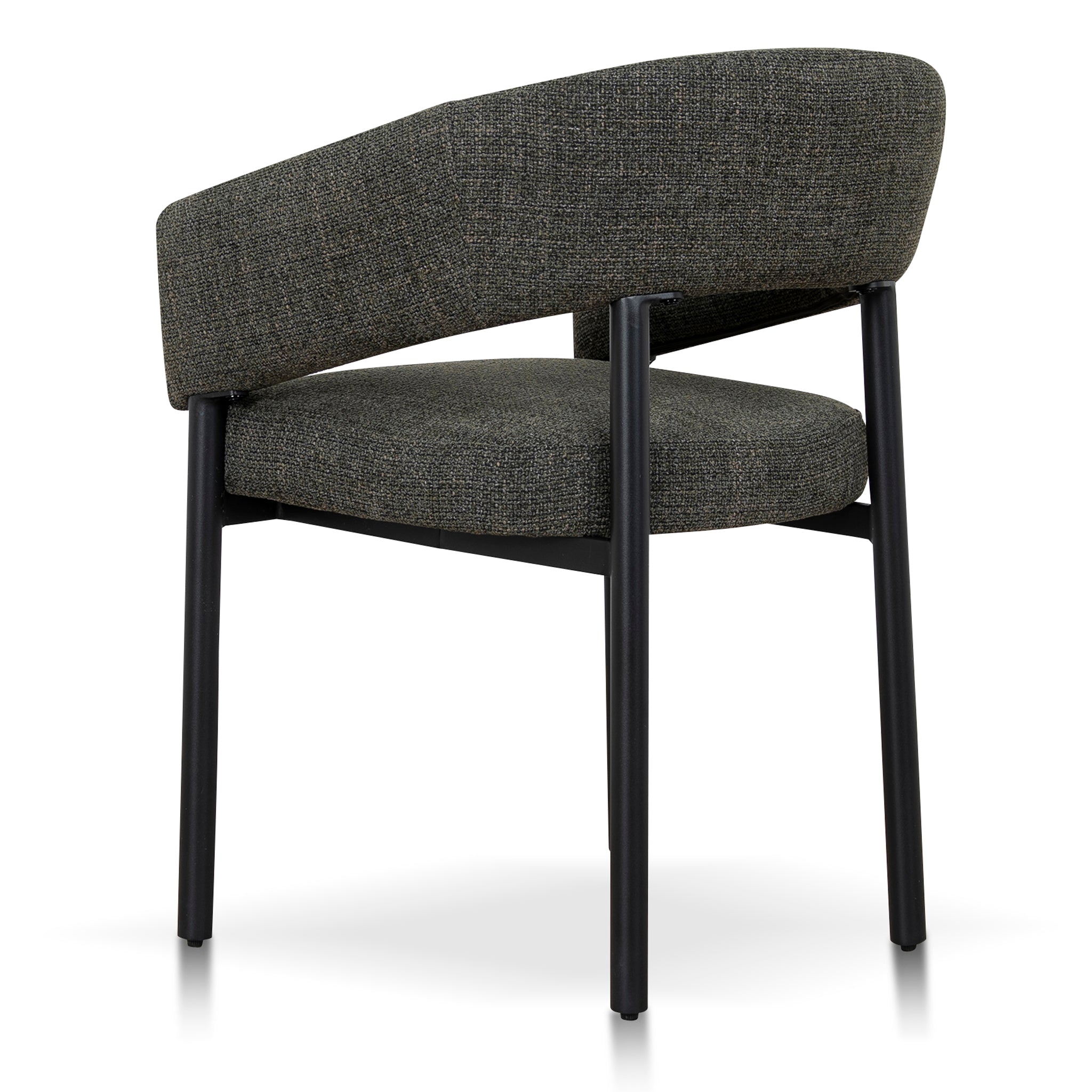 Set of 2 - Calyxo Black Dining Chair - Kaitoke Green Dining Chair Cino-Core