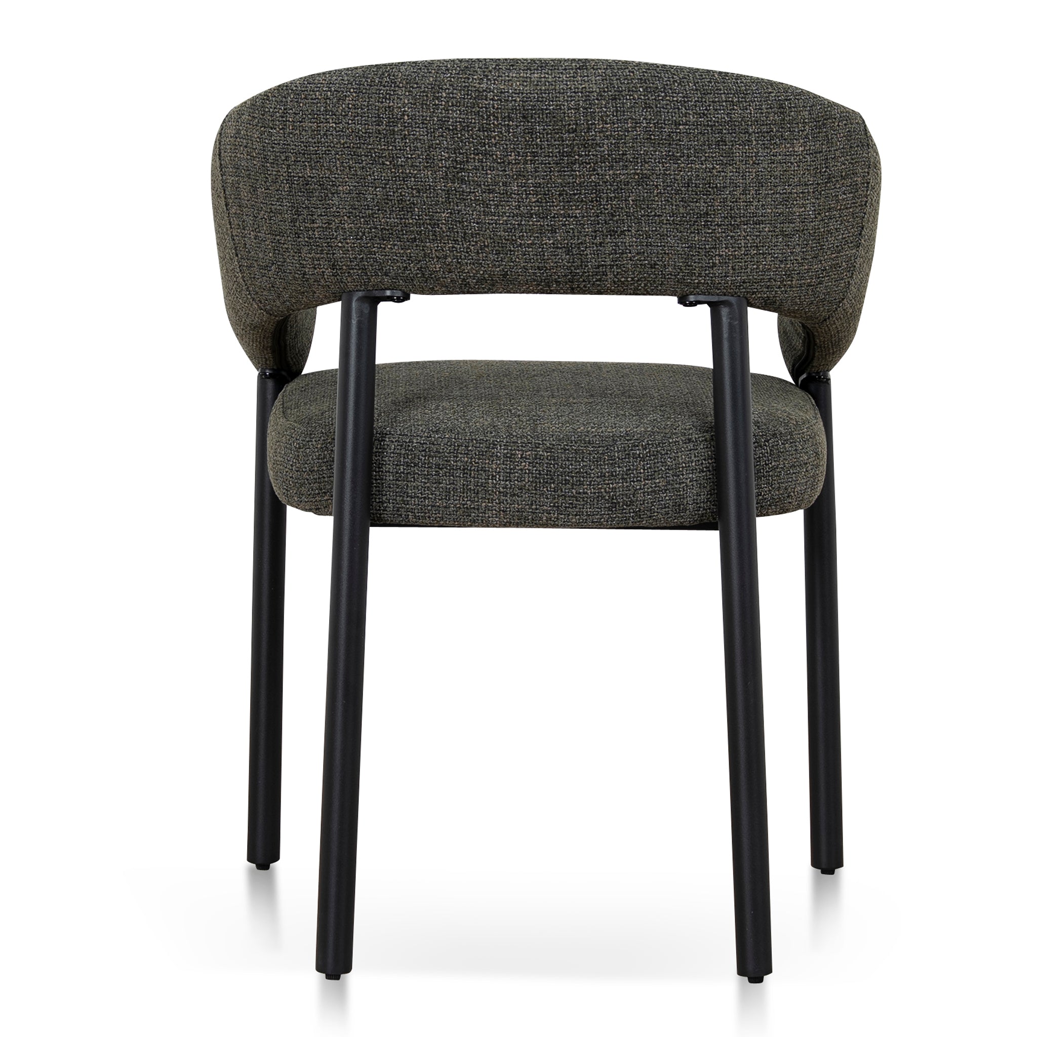Set of 2 - Calyxo Black Dining Chair - Kaitoke Green Dining Chair Cino-Core