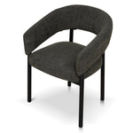 Set of 2 - Calyxo Black Dining Chair - Kaitoke Green Dining Chair Cino-Core