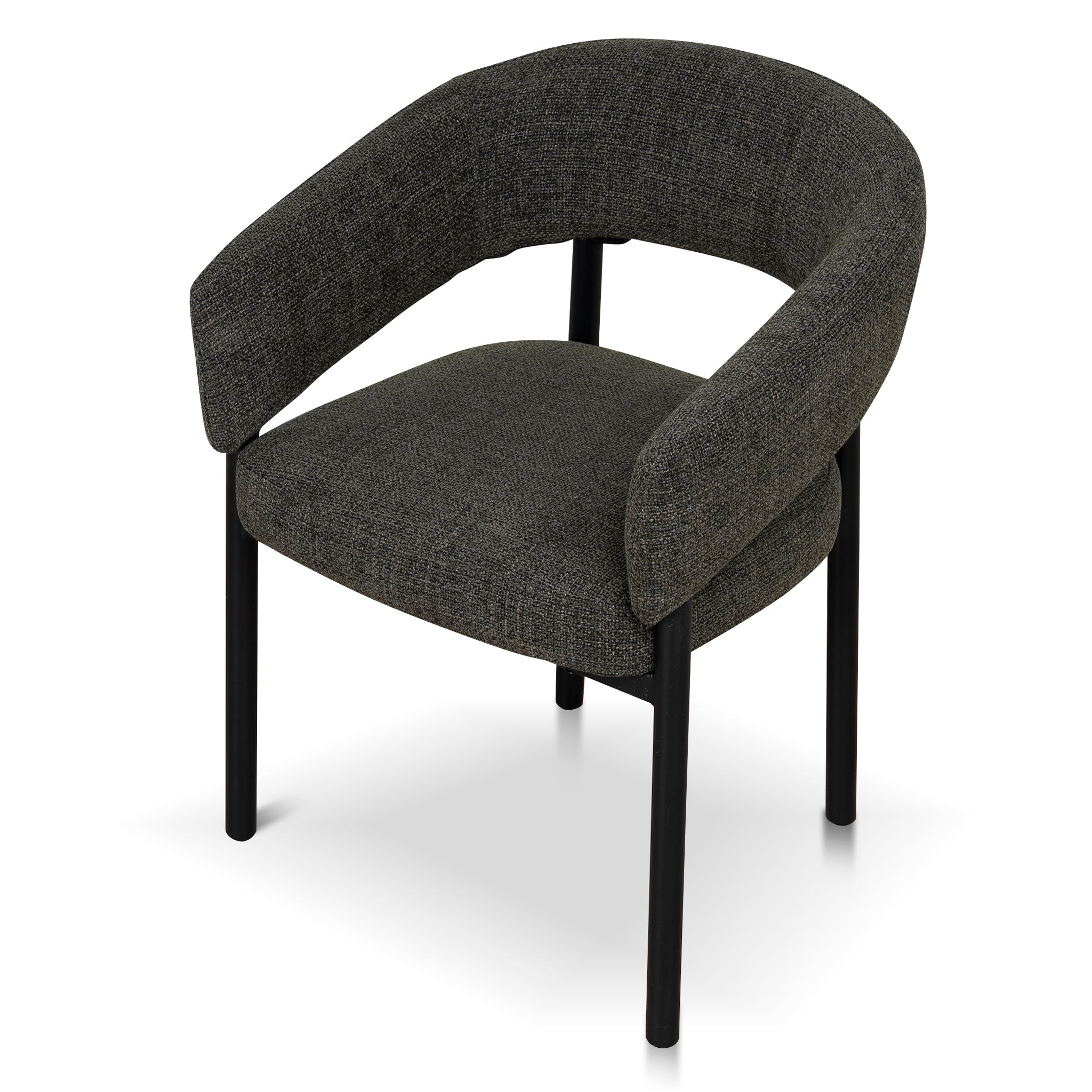 Set of 2 - Calyxo Black Dining Chair - Kaitoke Green Dining Chair Cino-Core