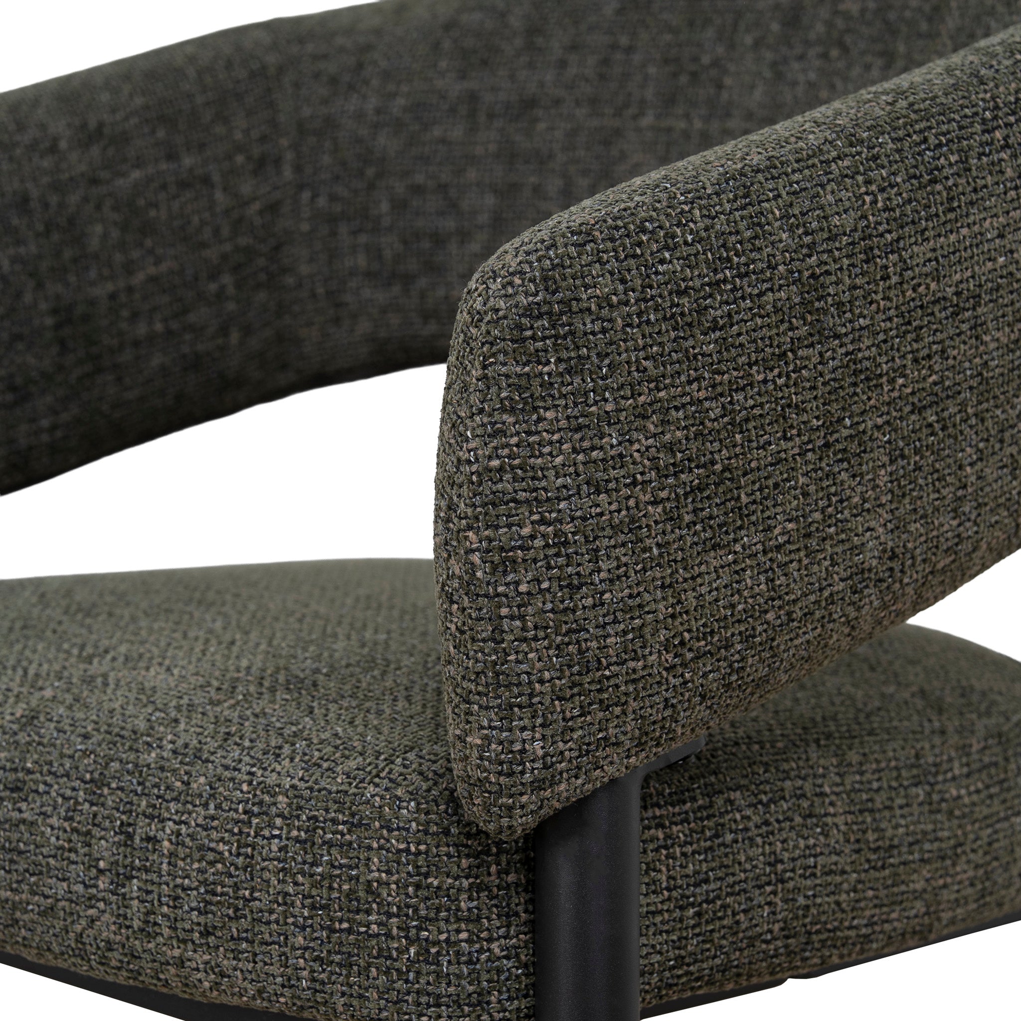 Set of 2 - Calyxo Black Dining Chair - Kaitoke Green Dining Chair Cino-Core