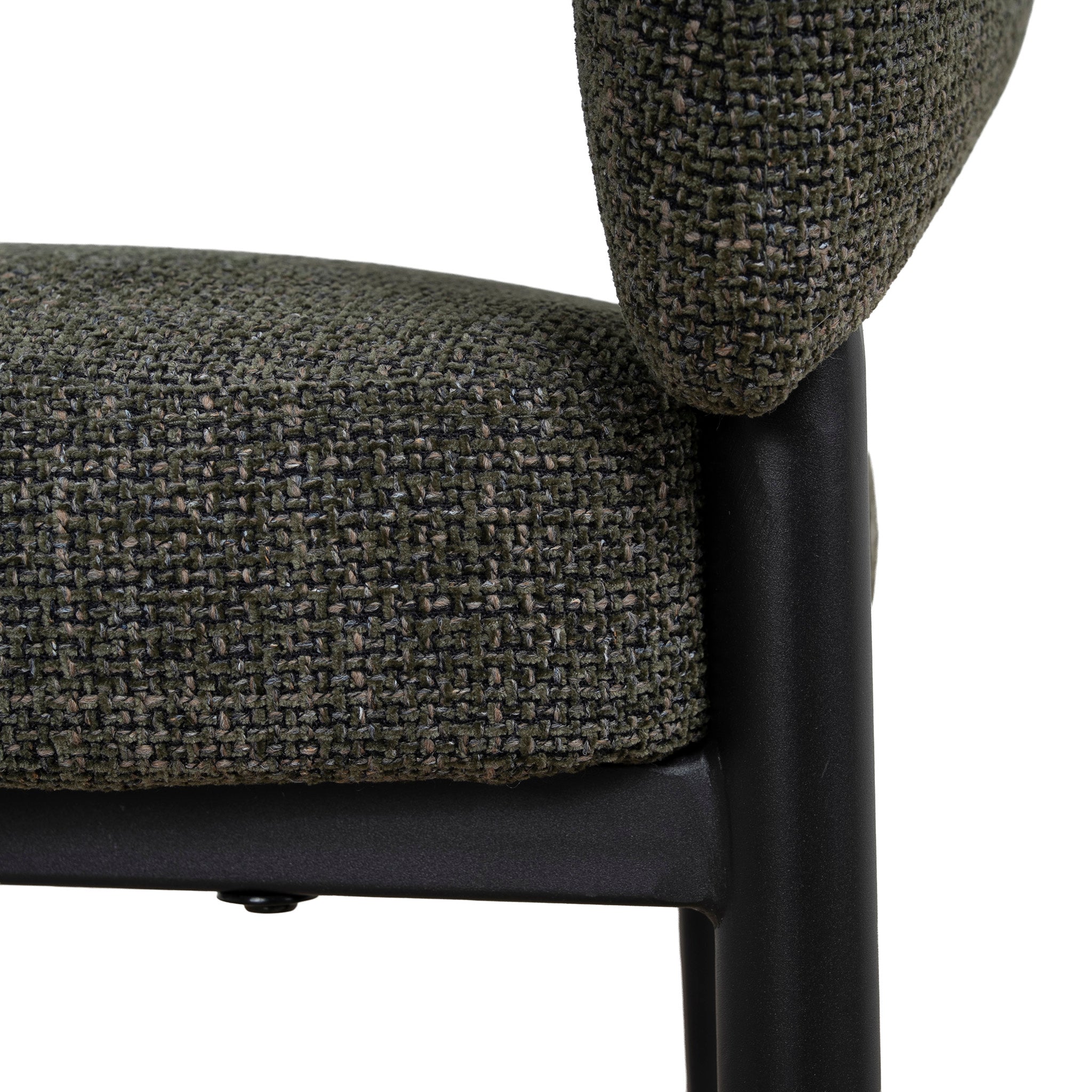 Set of 2 - Calyxo Black Dining Chair - Kaitoke Green Dining Chair Cino-Core