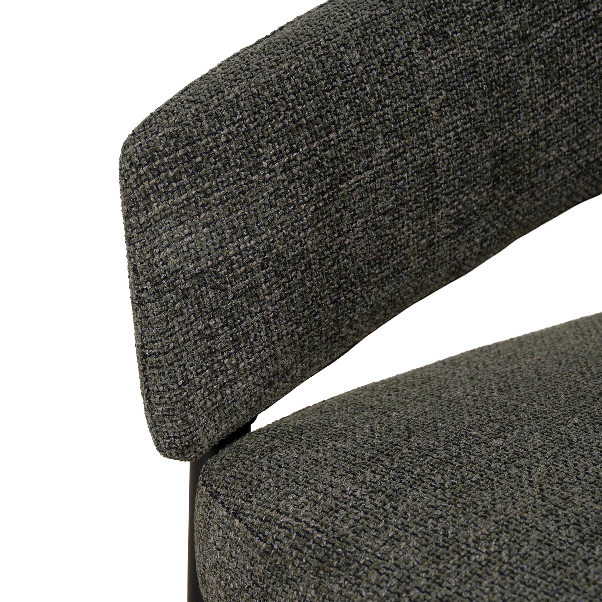 Set of 2 - Calyxo Black Dining Chair - Kaitoke Green Dining Chair Cino-Core
