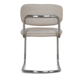 Set of 2 - Orynthe Chrome Dining Chair - Henry Beige Dining Chair Cino-Core