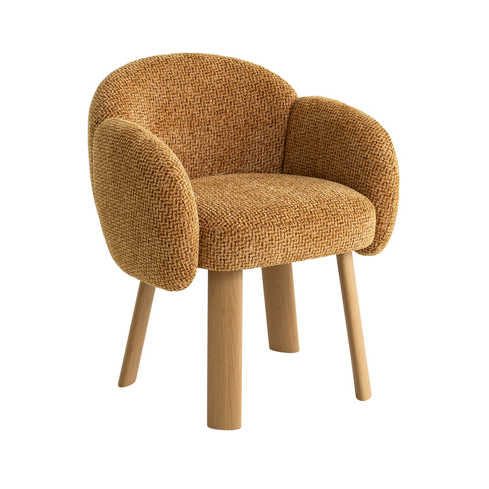 Lorca Natural Dining Chair - Honeycomb Ochre Dining Chair Iggy-Core