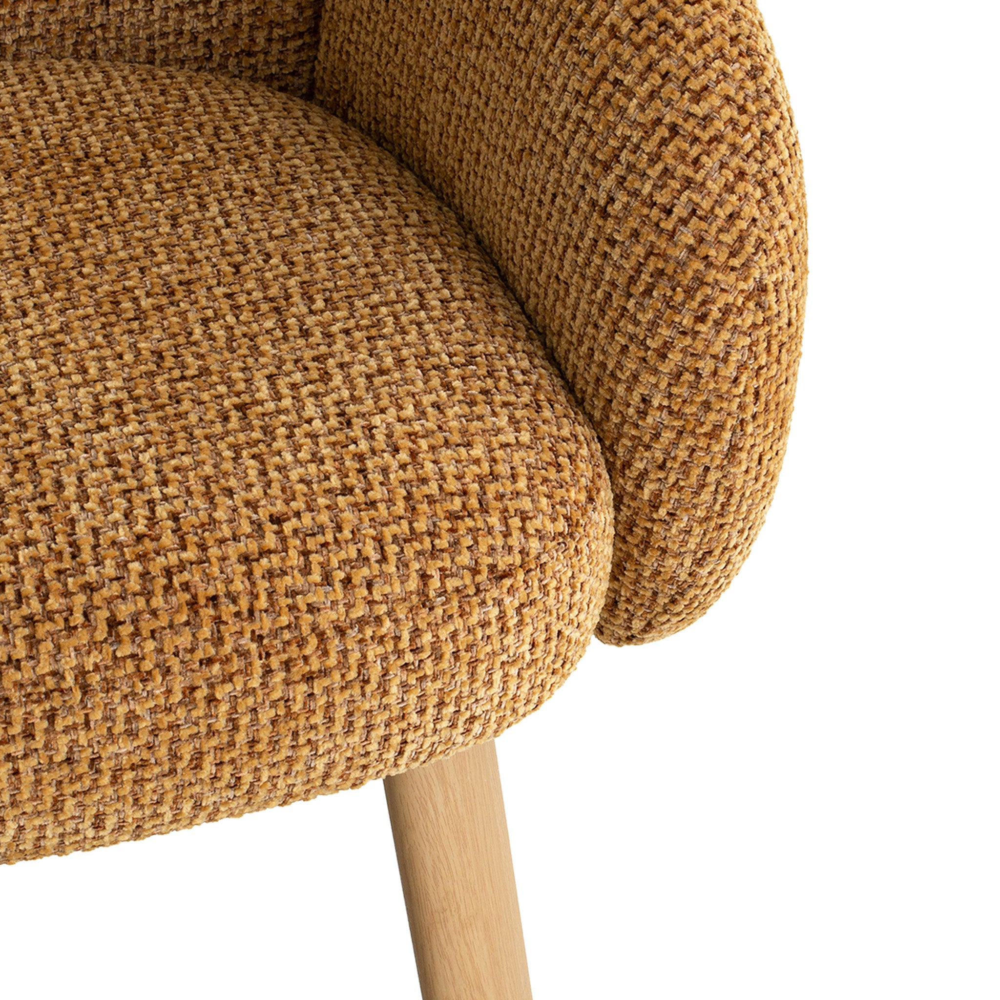 Lorca Natural Dining Chair - Honeycomb Ochre Dining Chair Iggy-Core