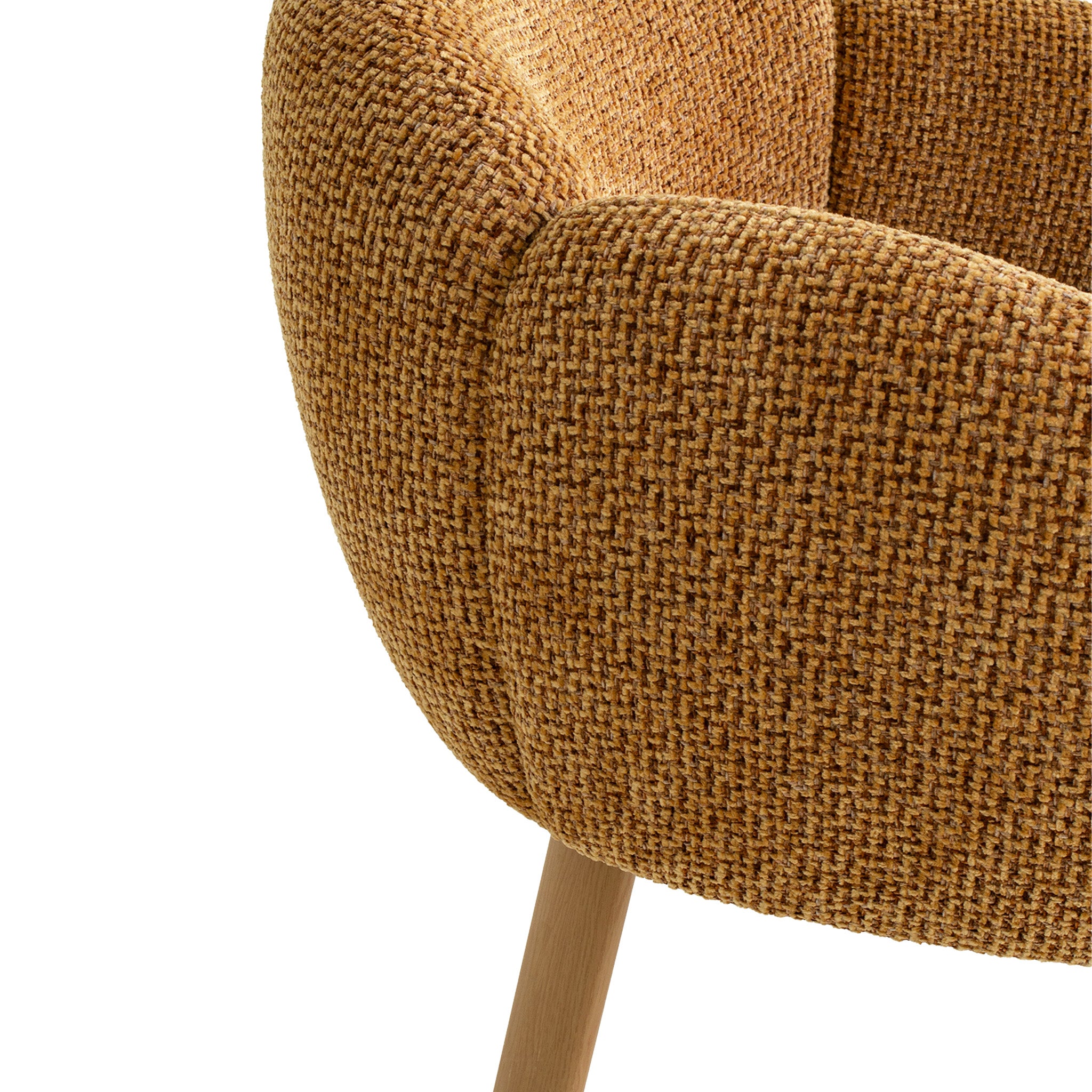 Lorca Natural Dining Chair - Honeycomb Ochre Dining Chair Iggy-Core