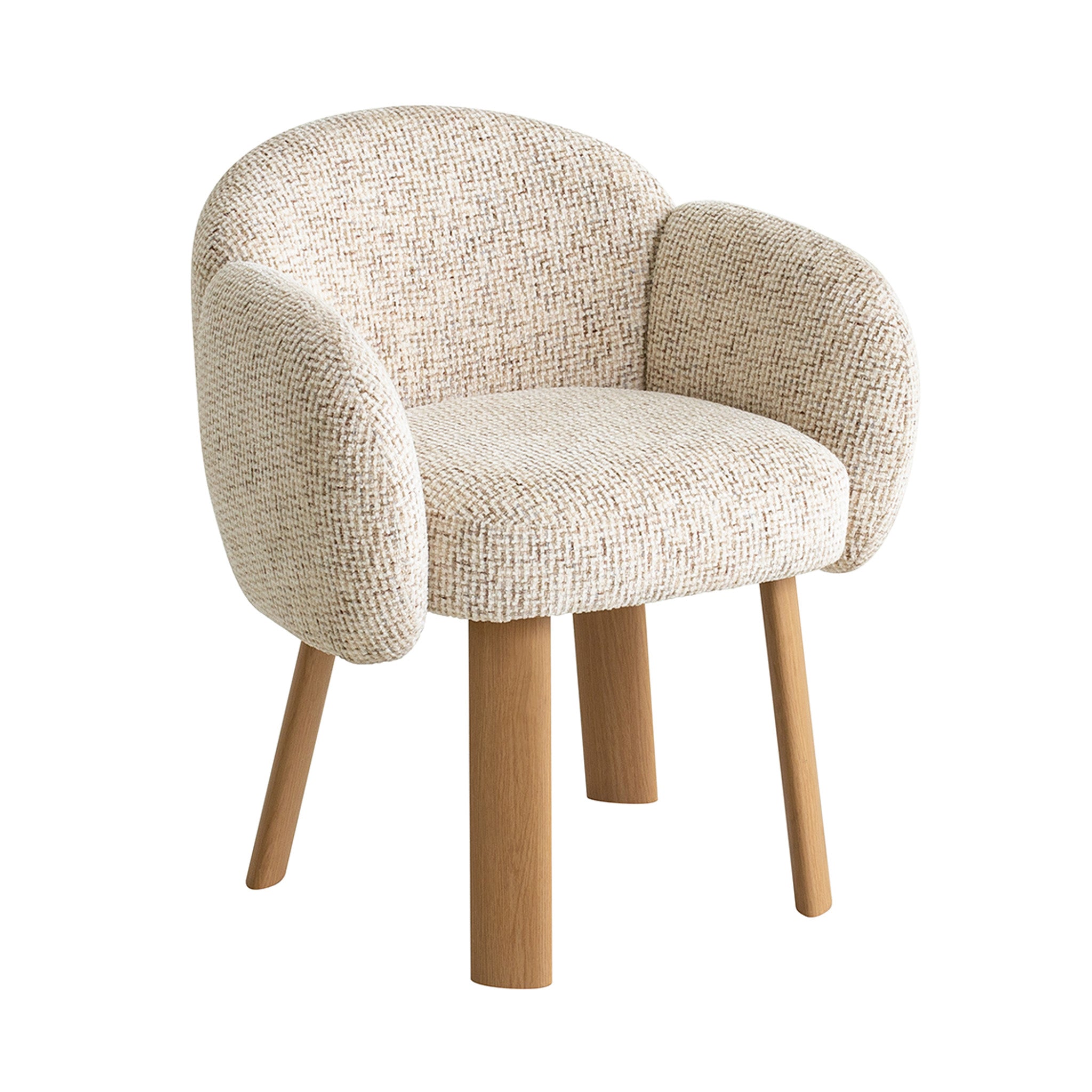 Lorca Natural Dining Chair - Honeycomb White Dining Chair Iggy-Core