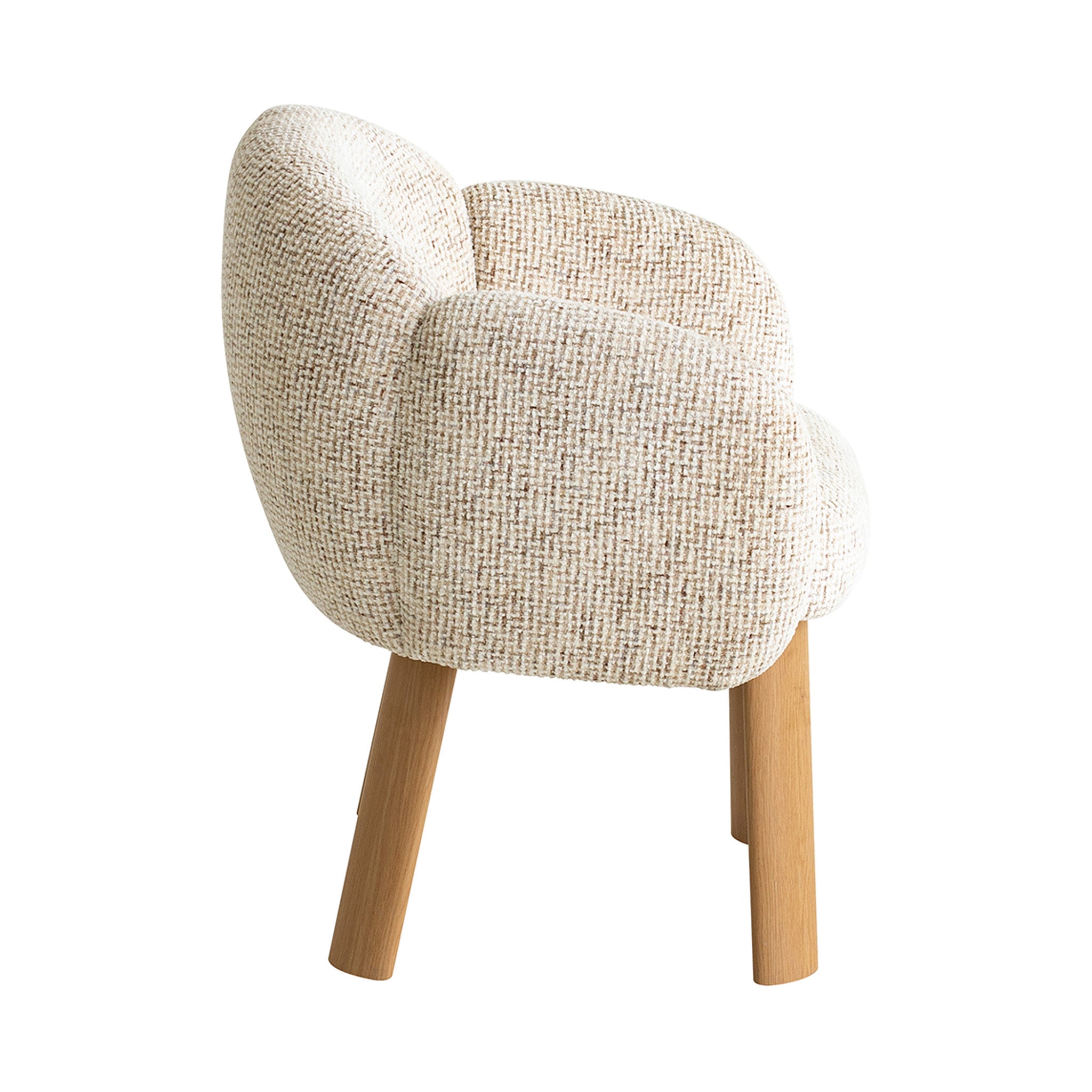 Lorca Natural Dining Chair - Honeycomb White Dining Chair Iggy-Core