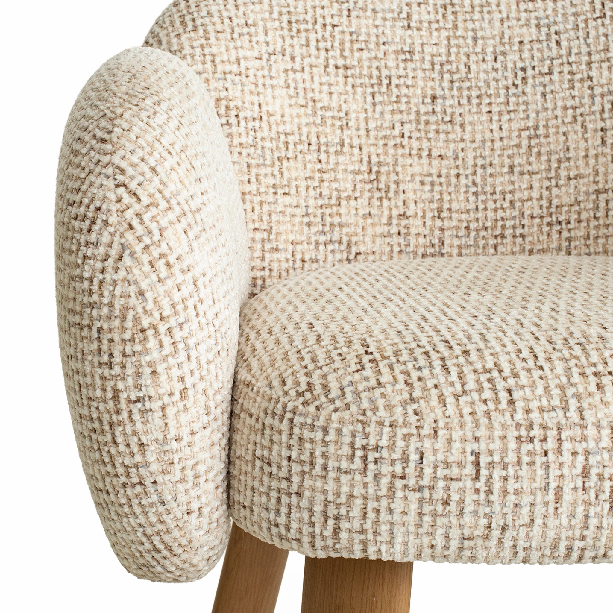 Lorca Natural Dining Chair - Honeycomb White Dining Chair Iggy-Core