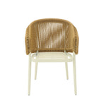 Veloria Rattan Outdoor Dining Chair - Beige Cushion Outdoor Chair Kito-Core