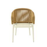 Veloria Rattan Outdoor Dining Chair - Beige Cushion Outdoor Chair Kito-Core