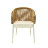 Veloria Rattan Outdoor Dining Chair - Beige Cushion Outdoor Chair Kito-Core