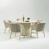 Set of 2 - Tivaro Grey Rattan Outdoor Dining Chair - Grey Cushion Outdoor Chair Kito-Core