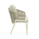 Set of 2 - Tivaro Grey Rattan Outdoor Dining Chair - Grey Cushion Outdoor Chair Kito-Core