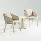 Set of 2 - Tivaro Grey Rattan Outdoor Dining Chair - Grey Cushion Outdoor Chair Kito-Core