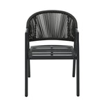 Set of 2 - Olvian Dark Grey Rattan Outdoor Dining Chair - Dark Grey Cushion Outdoor Chair Kito-Core