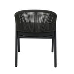 Set of 2 - Olvian Dark Grey Rattan Outdoor Dining Chair - Dark Grey Cushion Outdoor Chair Kito-Core