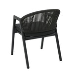 Set of 2 - Olvian Dark Grey Rattan Outdoor Dining Chair - Dark Grey Cushion Outdoor Chair Kito-Core