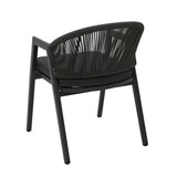 Set of 2 - Olvian Dark Grey Rattan Outdoor Dining Chair - Dark Grey Cushion Outdoor Chair Kito-Core