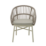 Set of 2 - Tervina Rattan Outdoor Dining Chair - Beige Cushion Outdoor Chair Kito-Core