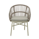 Set of 2 - Tervina Rattan Outdoor Dining Chair - Beige Cushion Outdoor Chair Kito-Core