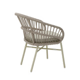 Set of 2 - Tervina Rattan Outdoor Dining Chair - Beige Cushion Outdoor Chair Kito-Core