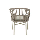 Set of 2 - Tervina Rattan Outdoor Dining Chair - Beige Cushion Outdoor Chair Kito-Core