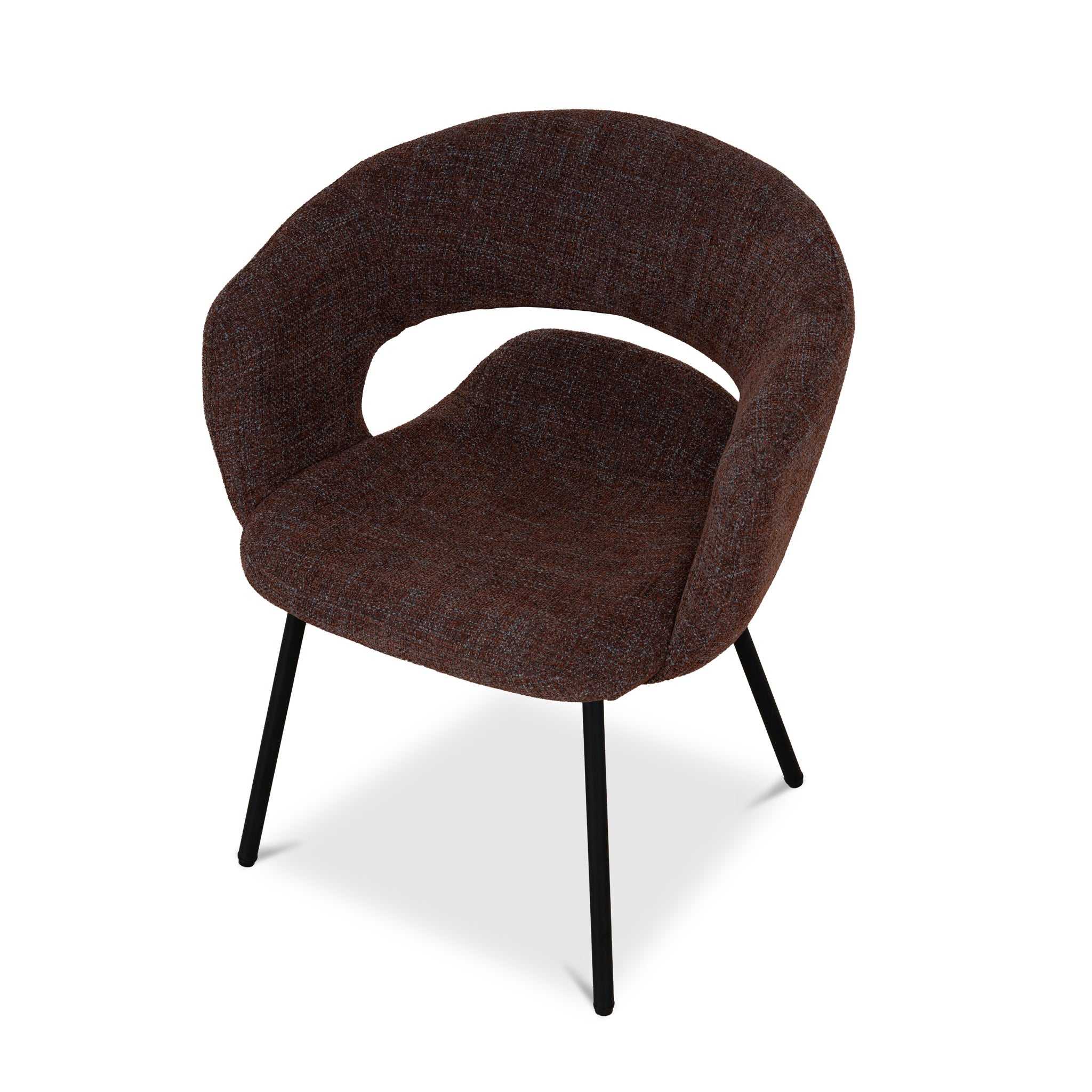 Set of 2 - Dalca Black Dining Chair - Moss Brown Dining Chair Freehold-Core
