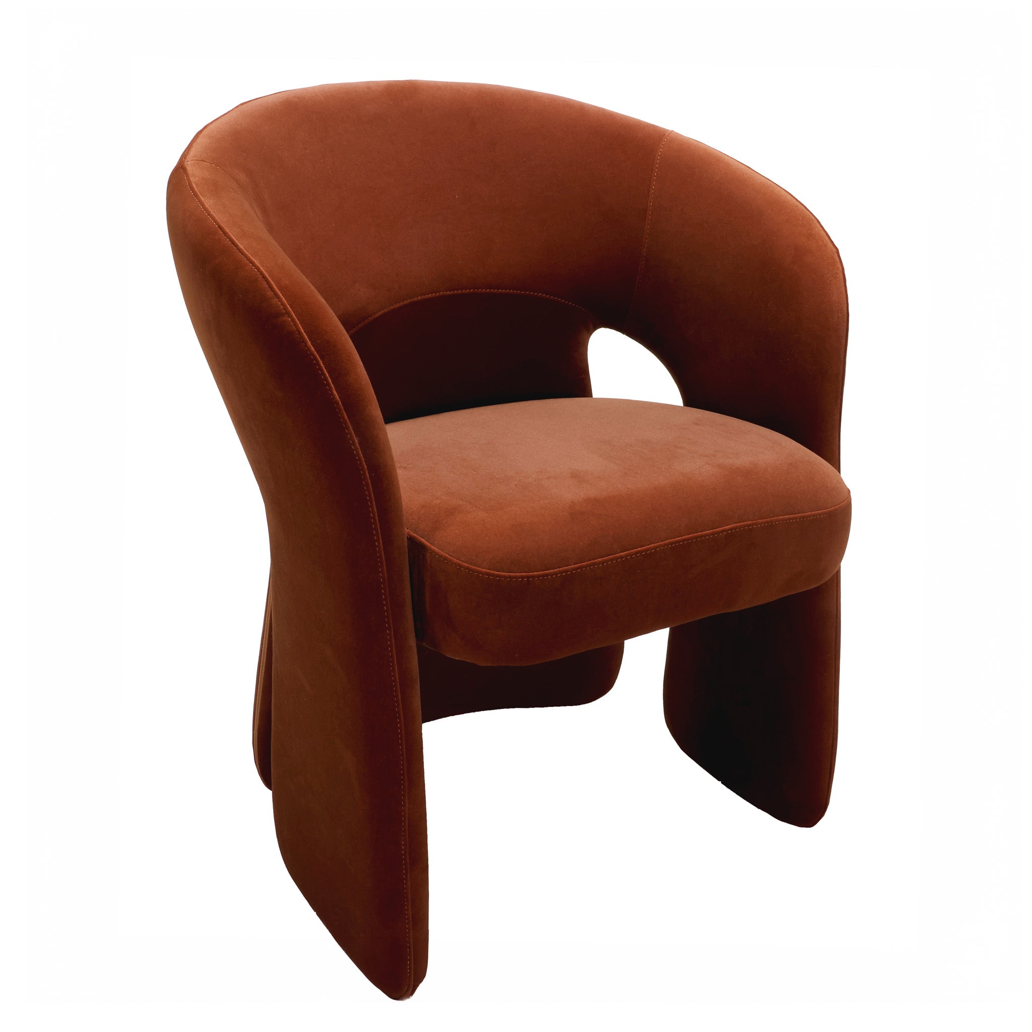 Undine Fabric Dining Chair - Burnt Brown Dining Chair Freehold-Core