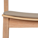 Set of 2 - Davis Natural Dining Chair - Olive Seat Dining Chair Swady-Core