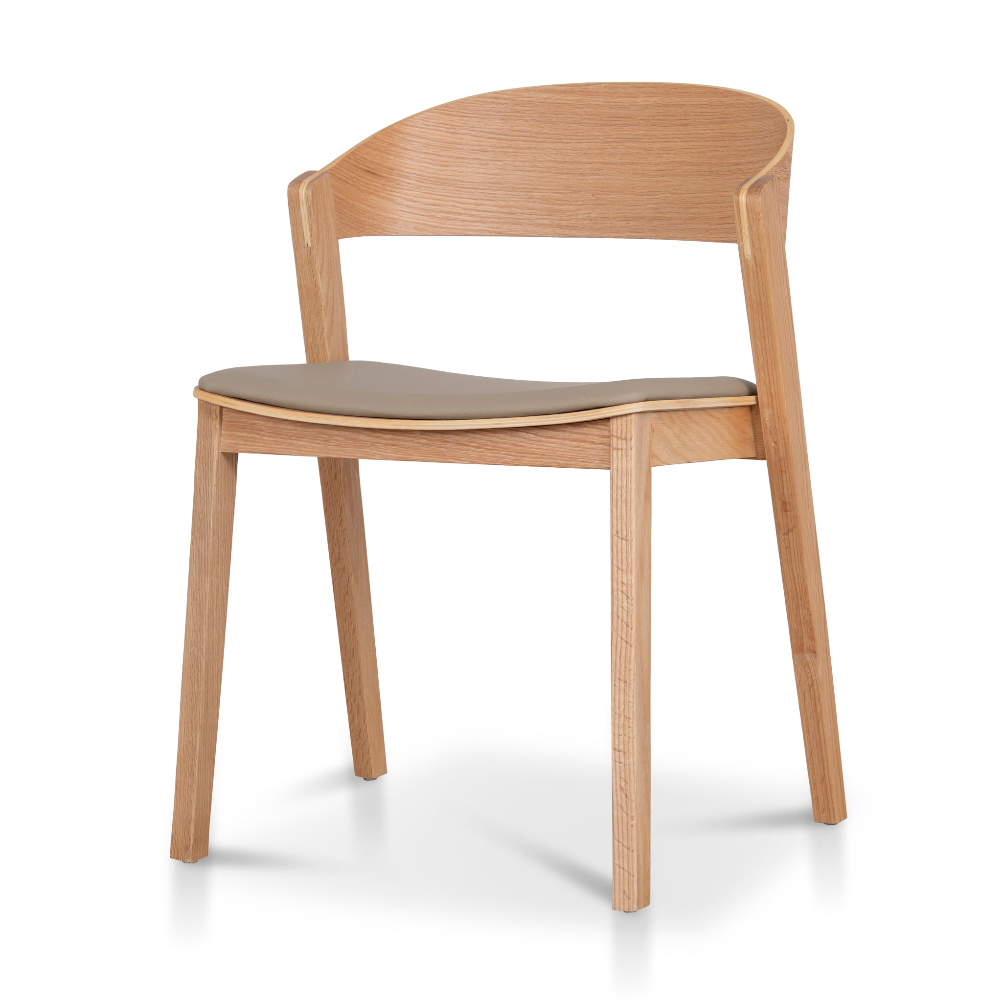 Set of 2 - Davis Natural Dining Chair - Olive Seat Dining Chair Swady-Core