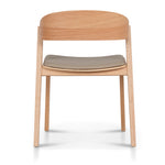 Set of 2 - Davis Natural Dining Chair - Olive Seat Dining Chair Swady-Core