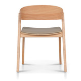 Set of 2 - Davis Natural Dining Chair - Olive Seat Dining Chair Swady-Core