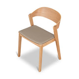 Set of 2 - Davis Natural Dining Chair - Olive Seat Dining Chair Swady-Core