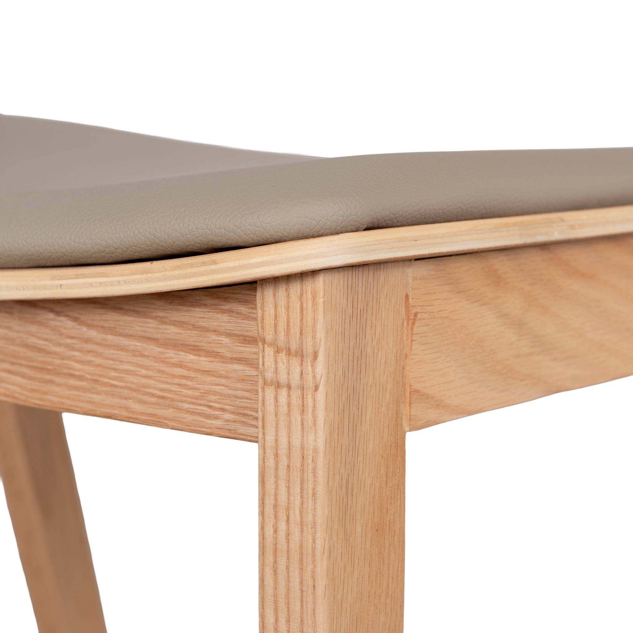 Set of 2 - Davis Natural Dining Chair - Olive Seat Dining Chair Swady-Core