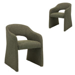 Set of 2 - Valtero Fabric Dining Chair - Twill Green Dining Chairs Mars-Core