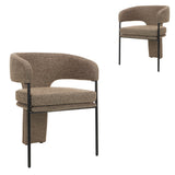 Set of 2 - Lorvain Fabric Dining Chair - Cobble Chocolate Dining Chairs Mars-Core