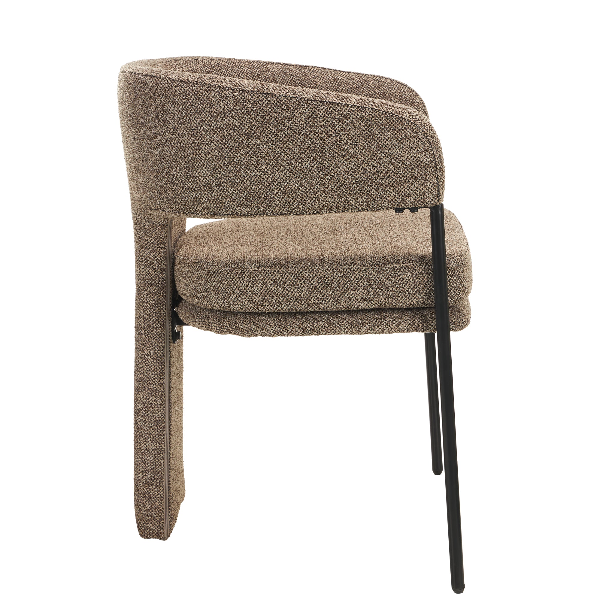 Set of 2 - Lorvain Fabric Dining Chair - Cobble Chocolate Dining Chairs Mars-Core